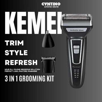 Kemei KM-6330 3-in-1 Grooming Kit – Trimmer, Shaver & Nose Trimmer