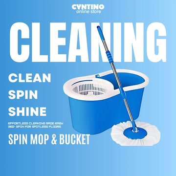 Double-Drive 360° Easy Spin Mop – Hands-Free Floor Cleaner