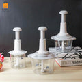 1500ML Manual Food Chopper Hand-Powered Vegetable Cutter with 3 Stainless Steel Blades Cyntinostore