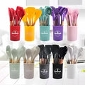 12-Piece Heat Resistant Silicone Kitchen Utensil Set with Wooden Handles xtreme china