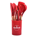 12-Piece Heat Resistant Silicone Kitchen Utensil Set with Wooden Handles xtreme china
