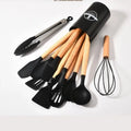 12-Piece Heat Resistant Silicone Kitchen Utensil Set with Wooden Handles xtreme china