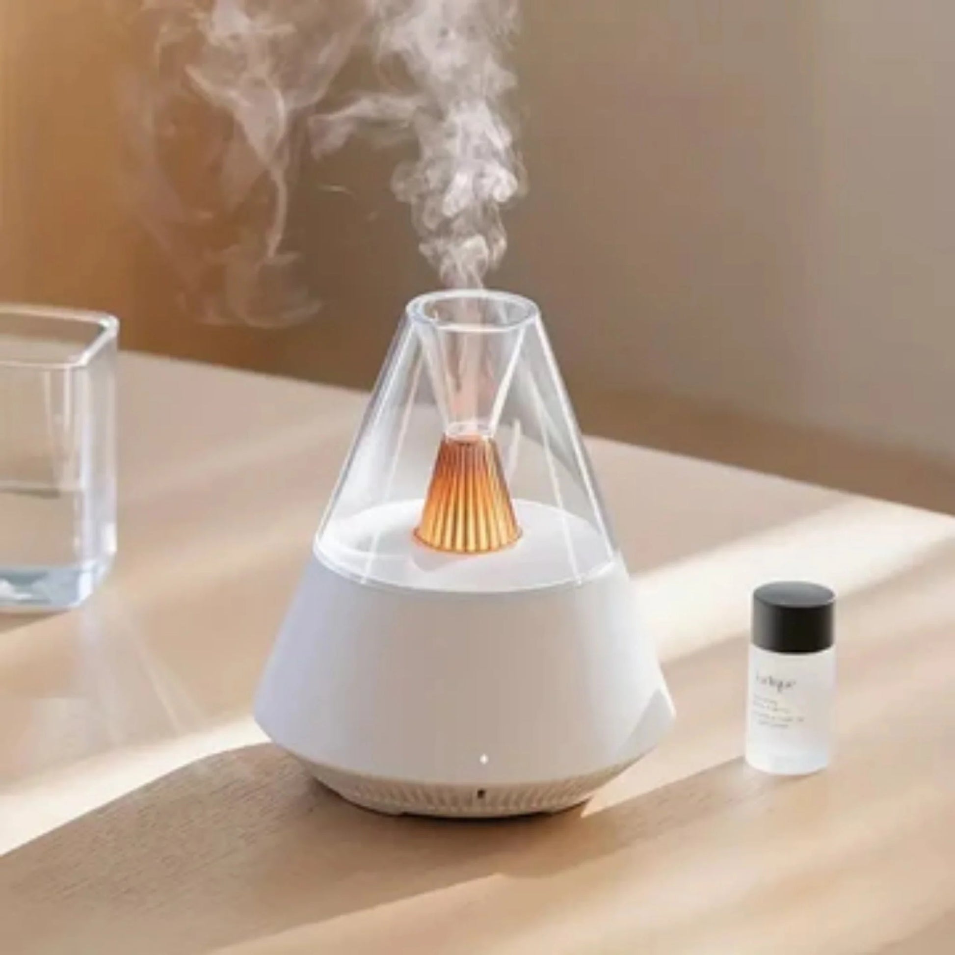 Volcano Room Diffuser USB Air Humidifier – 150ml Aromatherapy Cool Mist Maker with Remote &amp; Retro Light Cyntinostore