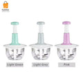 1500ML Manual Food Chopper Hand-Powered Vegetable Cutter with 3 Stainless Steel Blades Cyntinostore