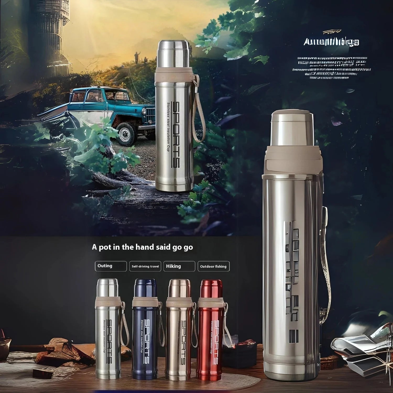 Stainless Steel 304 Insulated Cup Large Capacity Outdoor Thermos for Men and Women xtreme china