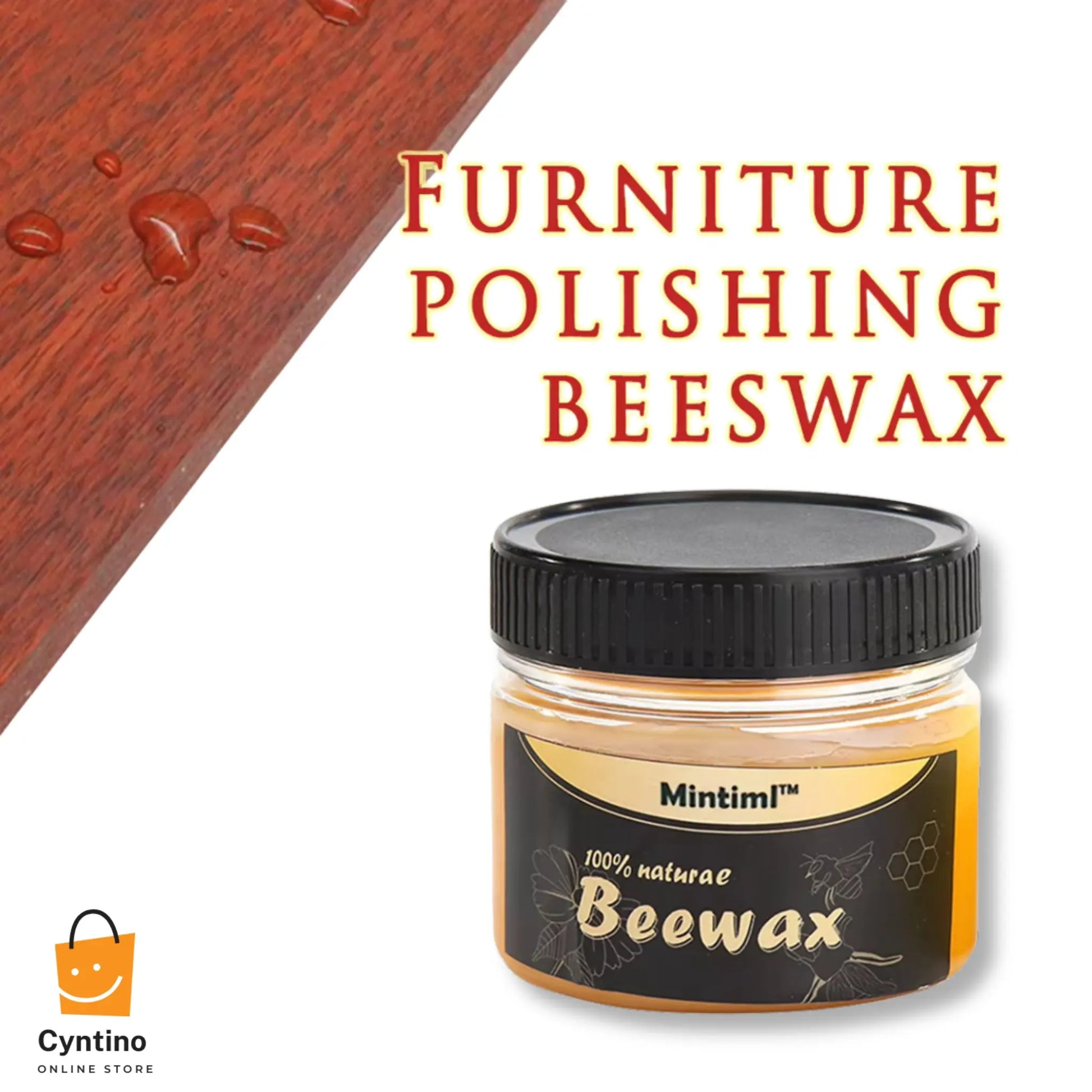 Beewax Furniture Polish Natural Wood Cleaner &amp; Restorer for Tables, Chairs, Cabinets &amp; Floors Cyntinostore