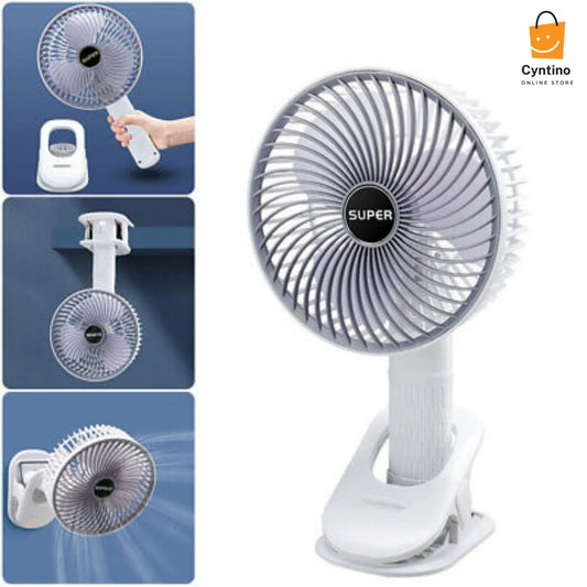 2 in 1 Rechargeable Quiet Mini Fan  Portable, Compact, Long-Lasting Battery for Office & Bedside Cyntinostore