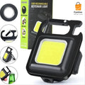 Keychain Flashlights USB Rechargeable, 360° Adjustable Pocket Torch with 4 Light Modes, Magnetic Base & Hook Compact LED Inspection Lamps for Camping Ar