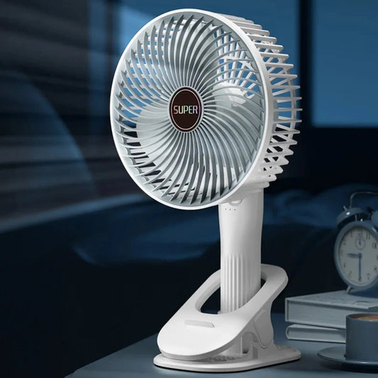 2 in 1 Rechargeable Quiet Mini Fan  Portable, Compact, Long-Lasting Battery for Office & Bedside Cyntinostore