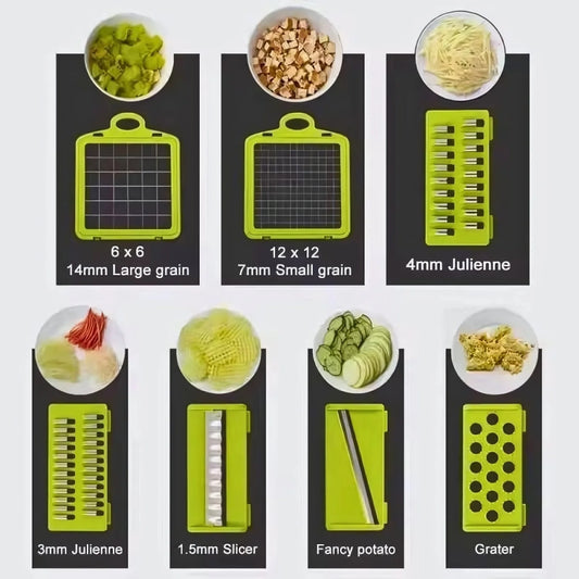 16 in-1 Mandoline Slicer & Vegetable Cutter Multi-Functional Kitchen Tool Ar