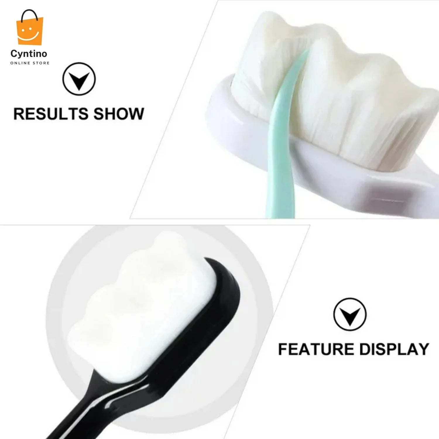 Bristle Micro Nano Toothbrush – Extra Soft for Sensitive Teeth & Gums, Ideal for Adults and Braces Cyntinostore