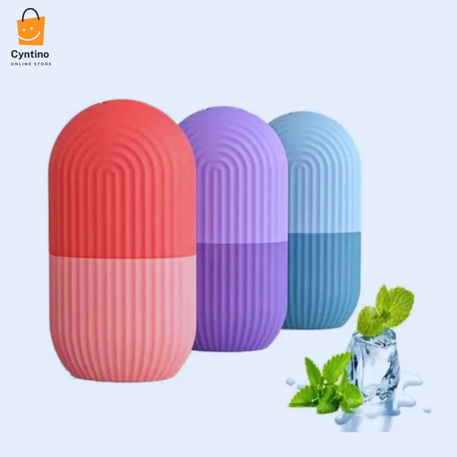 Silicone Ice Roller Massager Reusable Facial Cube for Puffiness & Skin Care Cyntinostore