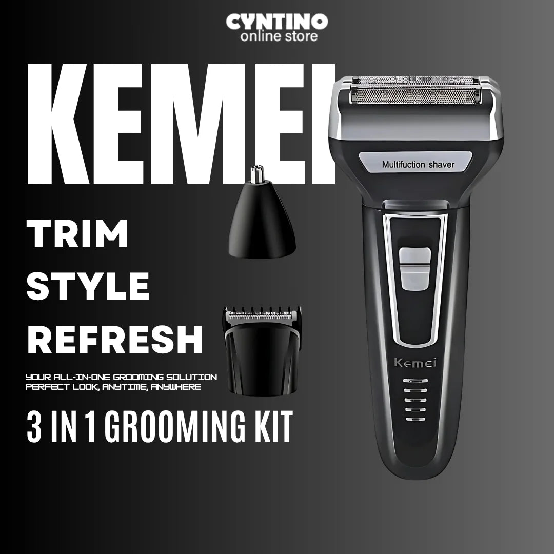 Kemei KM-6330 3-in-1 Grooming Kit – Trimmer, Shaver &amp; Nose Trimmer