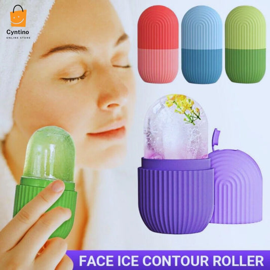 Silicone Ice Roller Massager Reusable Facial Cube for Puffiness & Skin Care Cyntinostore