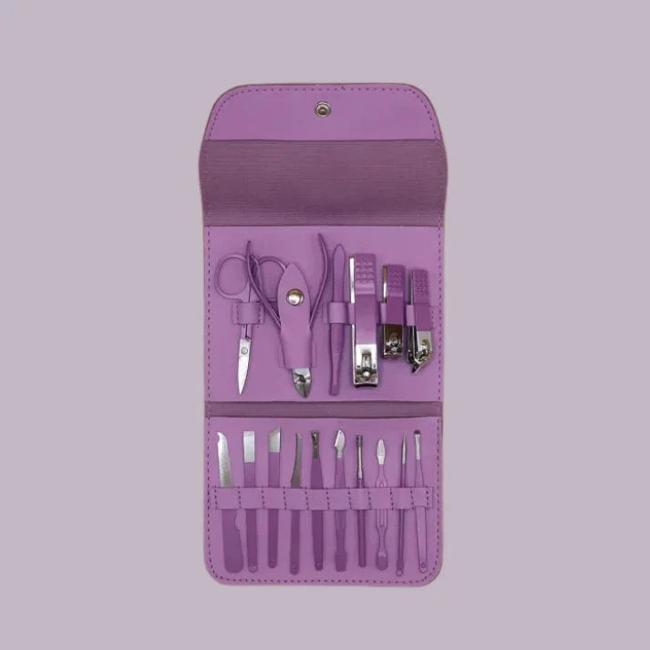 Stainless Steel Manicure Pedicure Kit  16 in 1 Grooming Set Cyntinostore