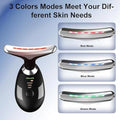 Digital Face and Neck Massager 3 Mode Vibration, LED & Heat Therapy Cyntinostore