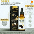 Natural Black Hair Solution Anti-Greying Hair Serum with Black Ganoderma Lucidum | Premium Glass Bottle Cyntinostore