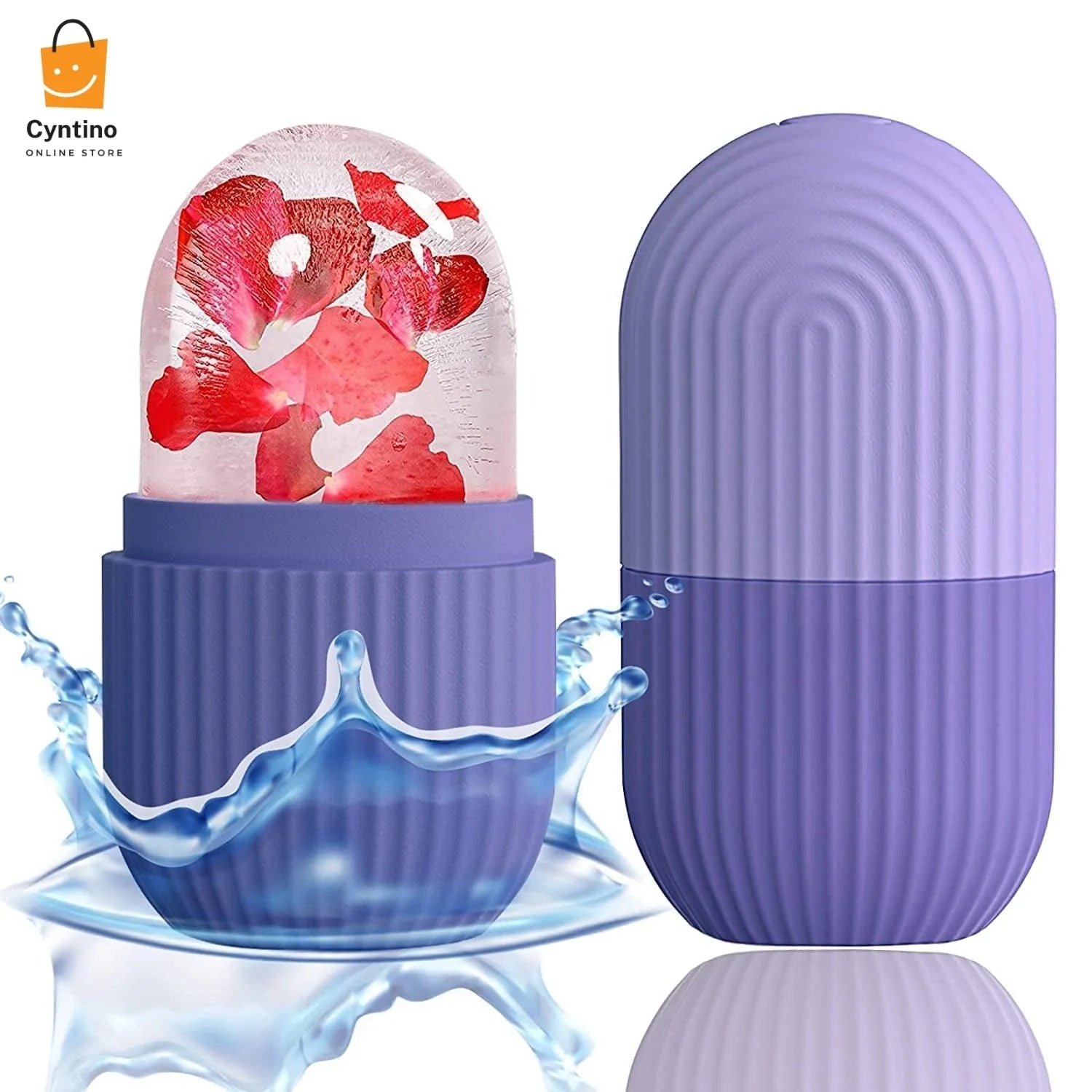Silicone Ice Roller Massager Reusable Facial Cube for Puffiness & Skin Care Cyntinostore