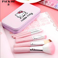 Hello Kitty Makeup Brush Kit Pack of 3 Cute 7PCS Brush Sets pak