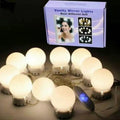 10 Bulb Vanity Light USB Operated Makeup Mirror Lights with 3 Light Modes Cyntinostore