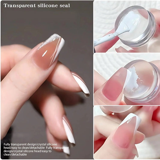 French Nail Silicone Stamp Set Pack of 4 pak