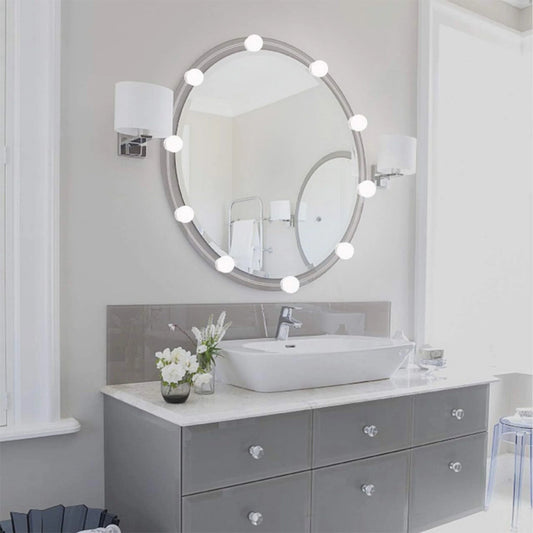 10 Bulb Vanity Light USB Operated Makeup Mirror Lights with 3 Light Modes Cyntinostore