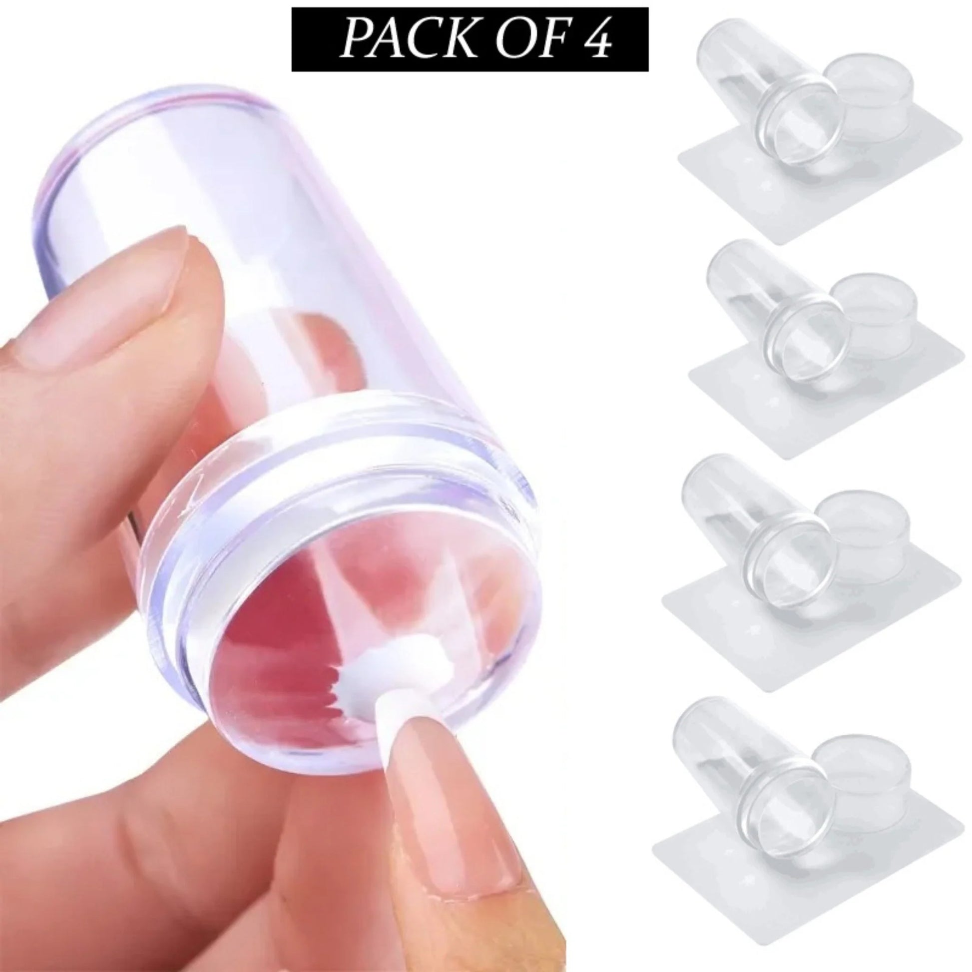 French Nail Silicone Stamp Set Pack of 4 pak