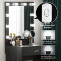 10 Bulb Vanity Light USB Operated Makeup Mirror Lights with 3 Light Modes Cyntinostore