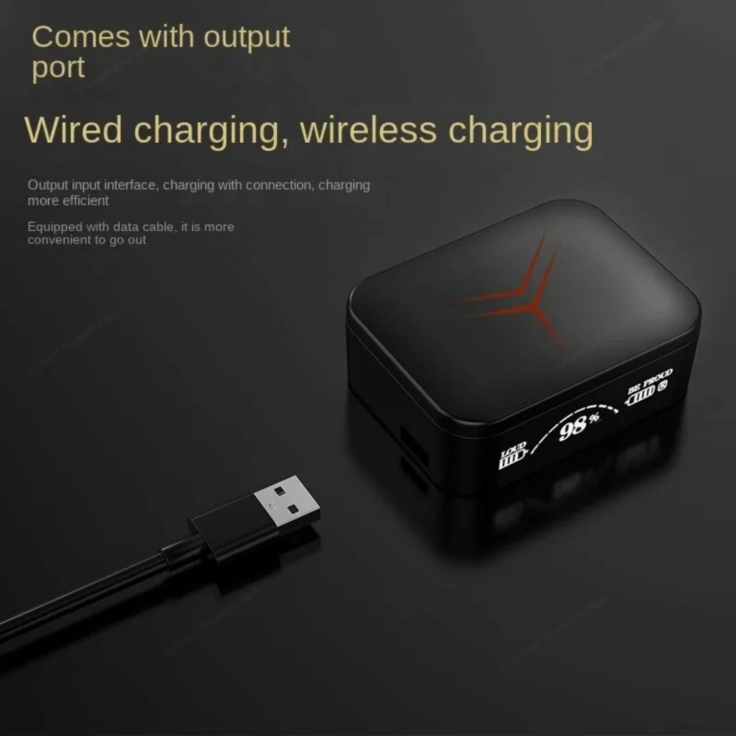 M88 Plus TWS Wireless Earbuds with LED Display, Type-C, HiFi 9D Stereo Sound, Bluetooth Earphones with Power Bank & 3 Charging Cables Ar