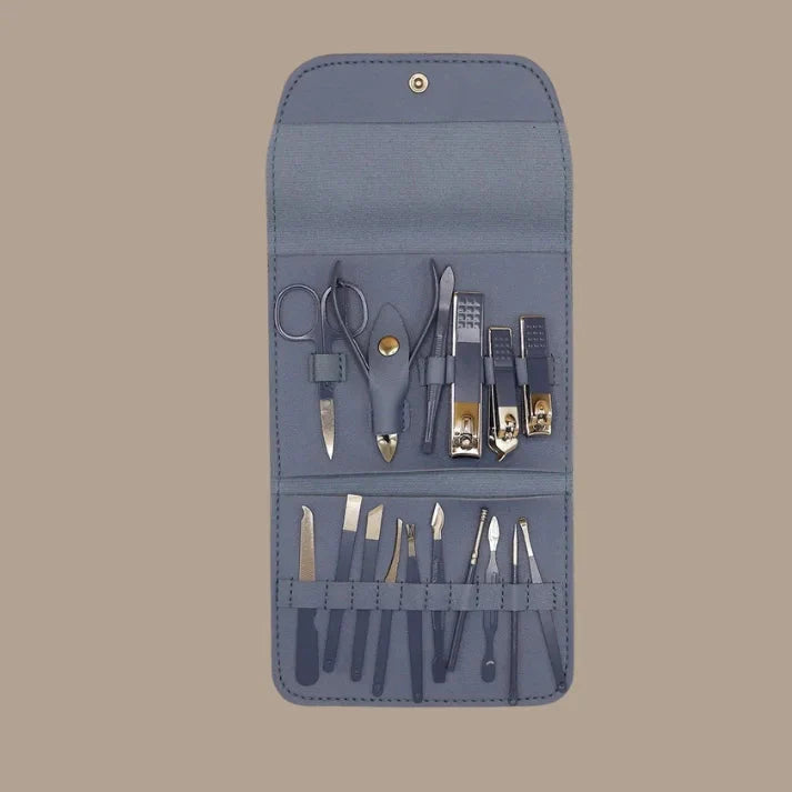 Stainless Steel Manicure Pedicure Kit  16 in 1 Grooming Set Cyntinostore
