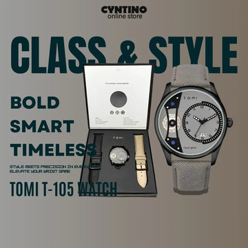 TOMI Face Gear Gentleman Dual-Strap Watch