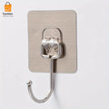 Large Adhesive Wall Hooks Heavy Duty PVC Hooks for Hanging pack of 5 | No Drilling, Waterproof & Reusable Cyntinostore