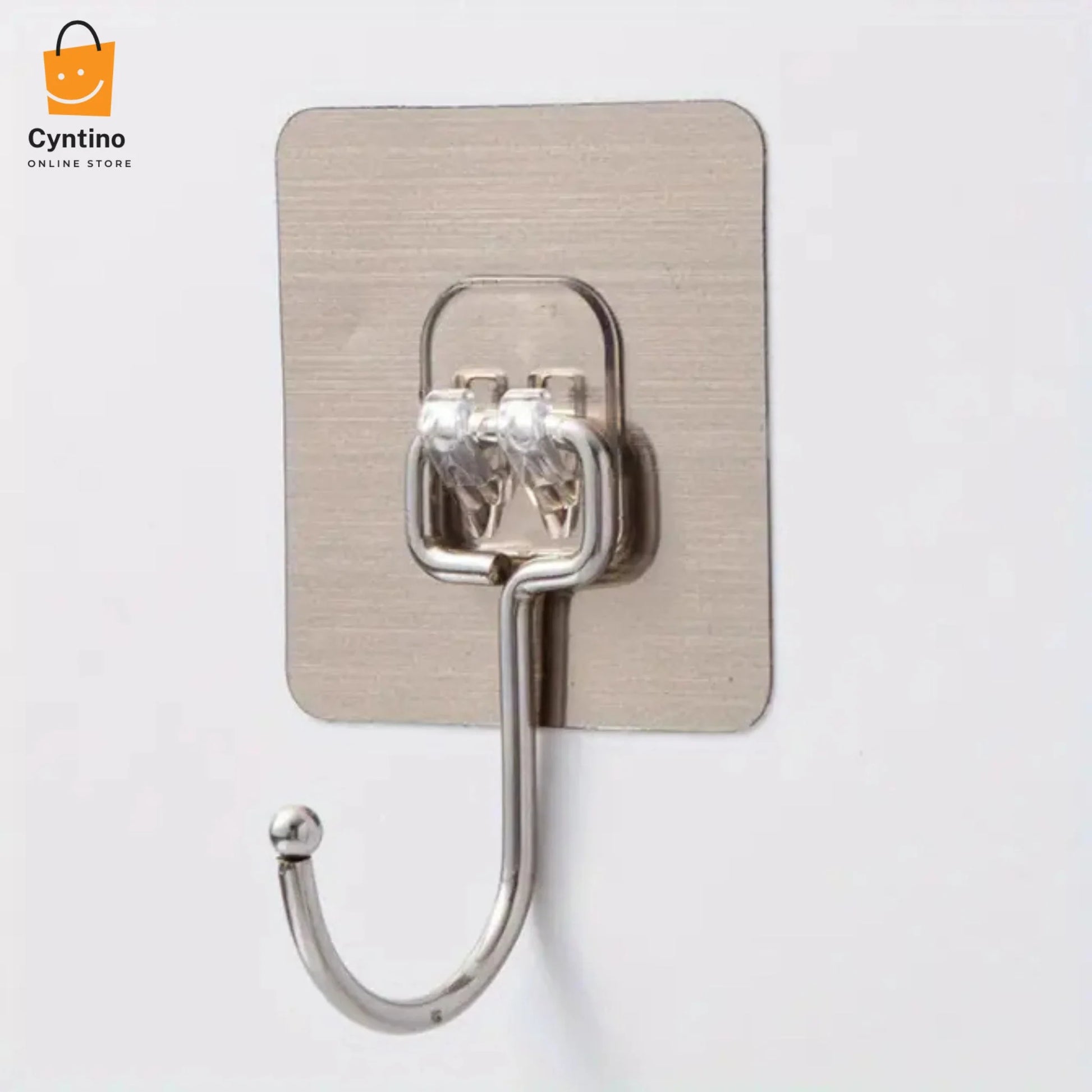 Large Adhesive Wall Hooks Heavy Duty PVC Hooks for Hanging pack of 5 | No Drilling, Waterproof & Reusable Cyntinostore
