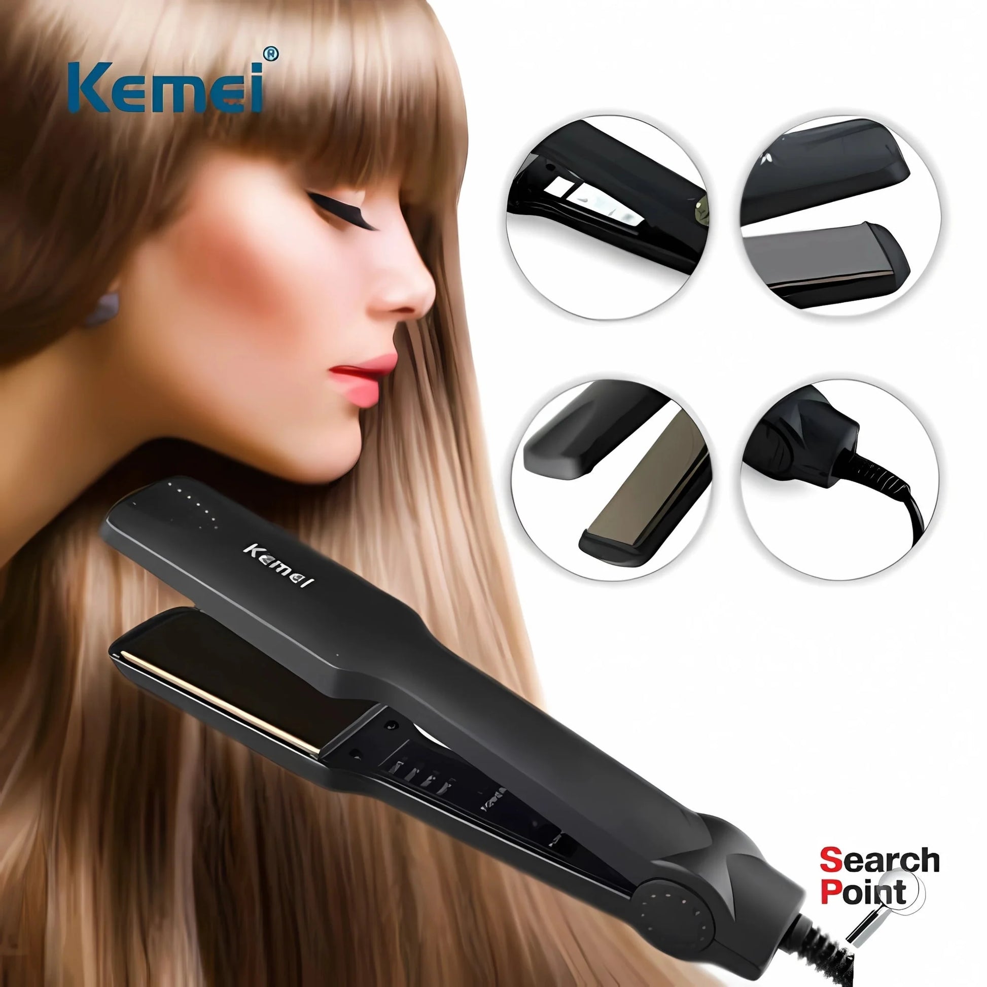 Kemei Professional Hair Straightener Cyntinostore