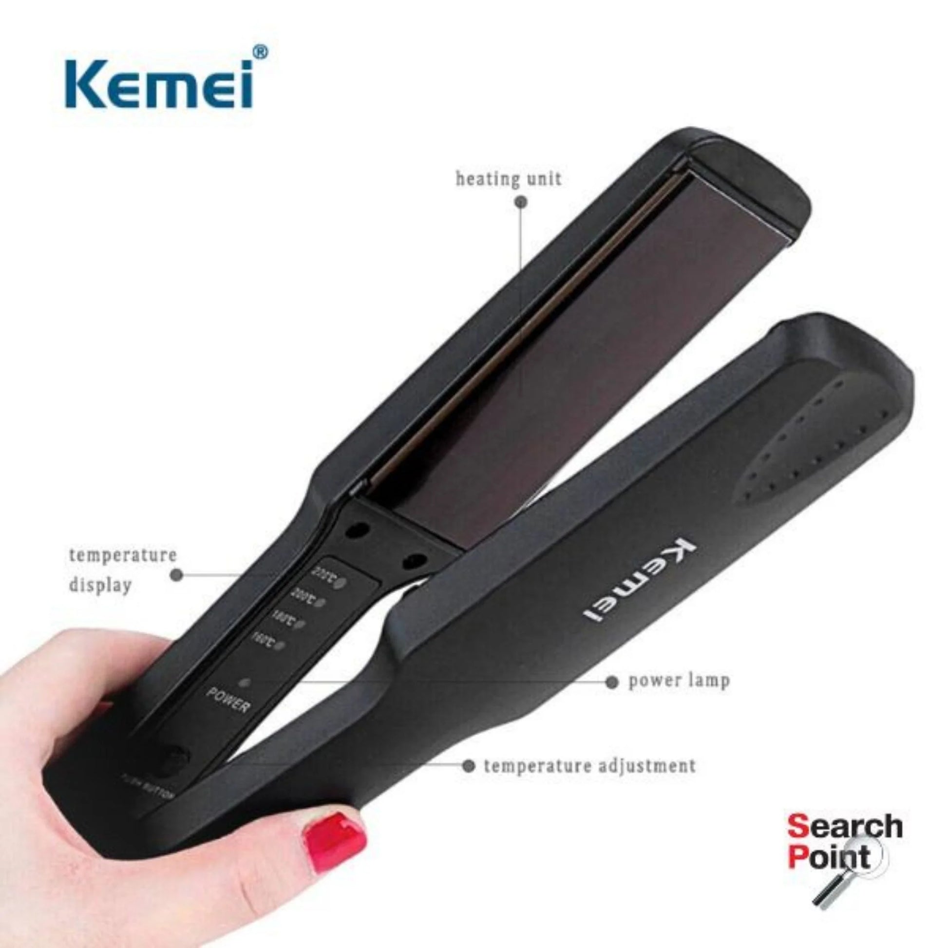 Kemei Professional Hair Straightener Cyntinostore
