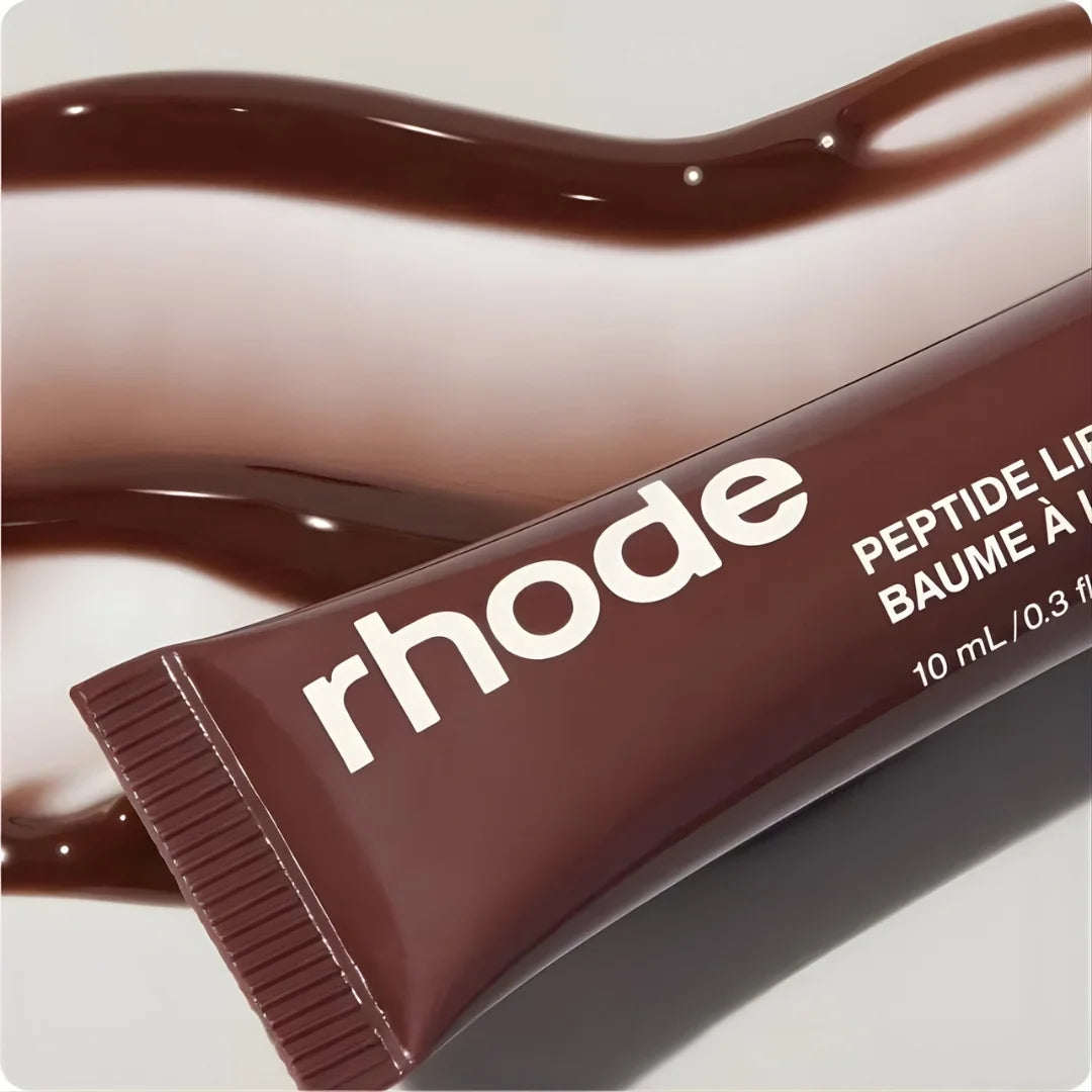 Buildable color Rhode peptide lip tint espresso