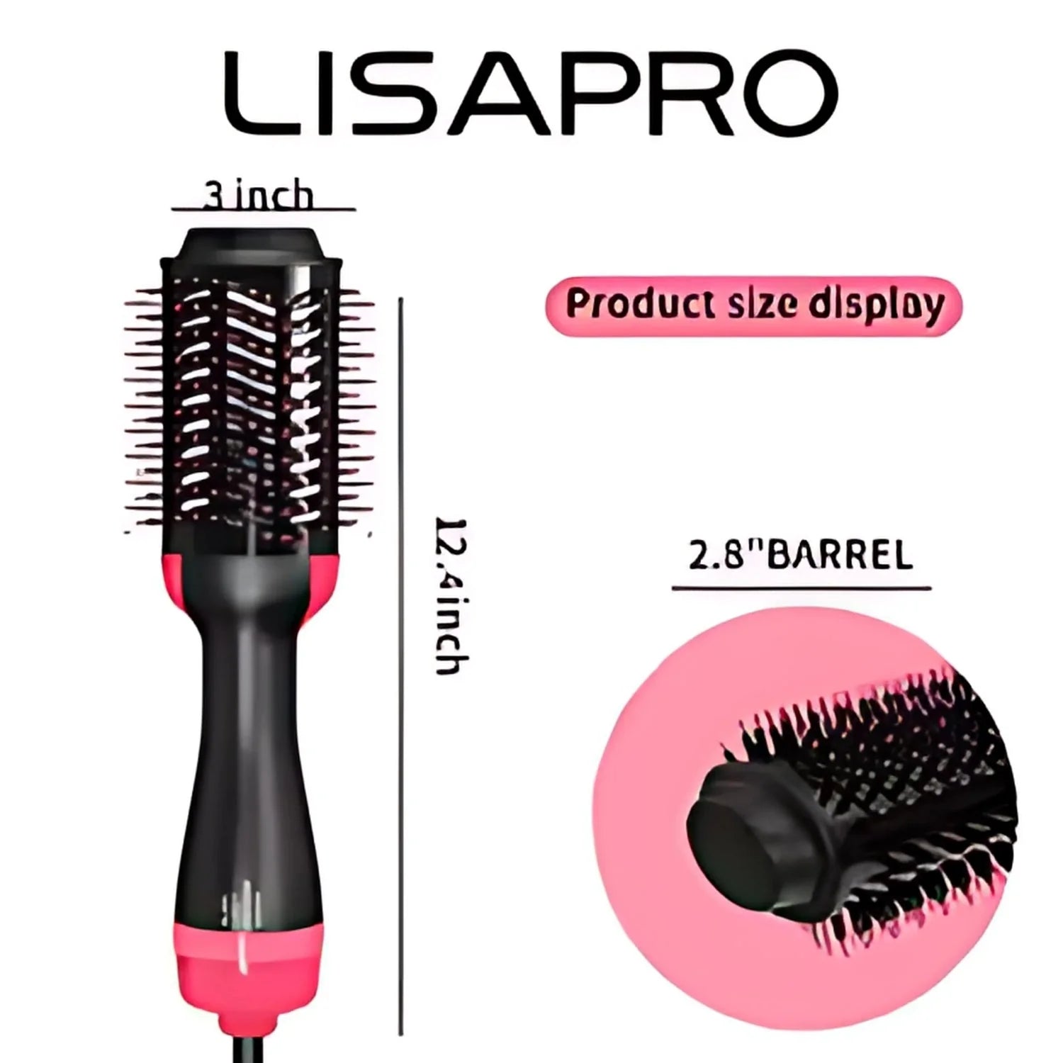 LISAPRO 3-in-1 Hair Dryer Brush One-Step Volumize Cyntinostore