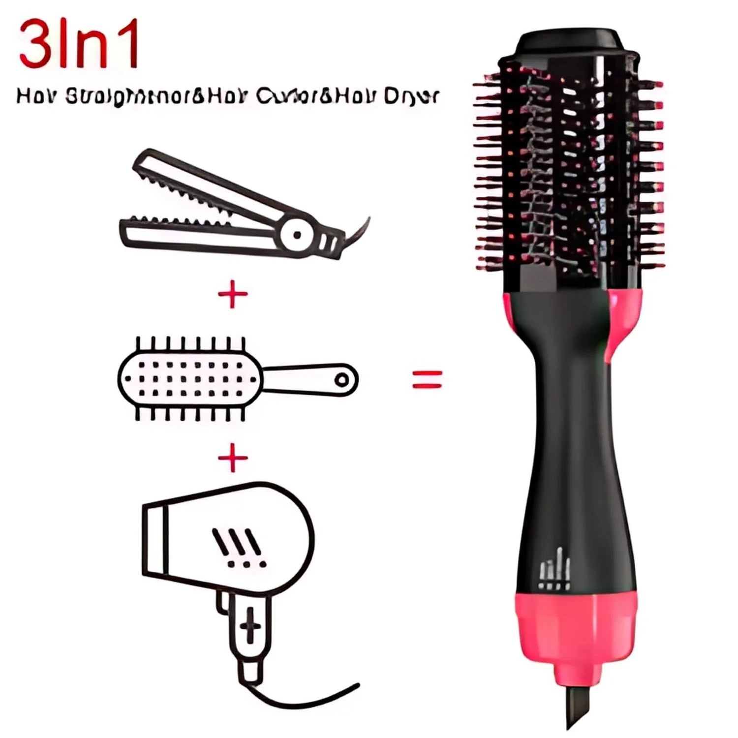 LISAPRO 3-in-1 Hair Dryer Brush One-Step Volumize Cyntinostore