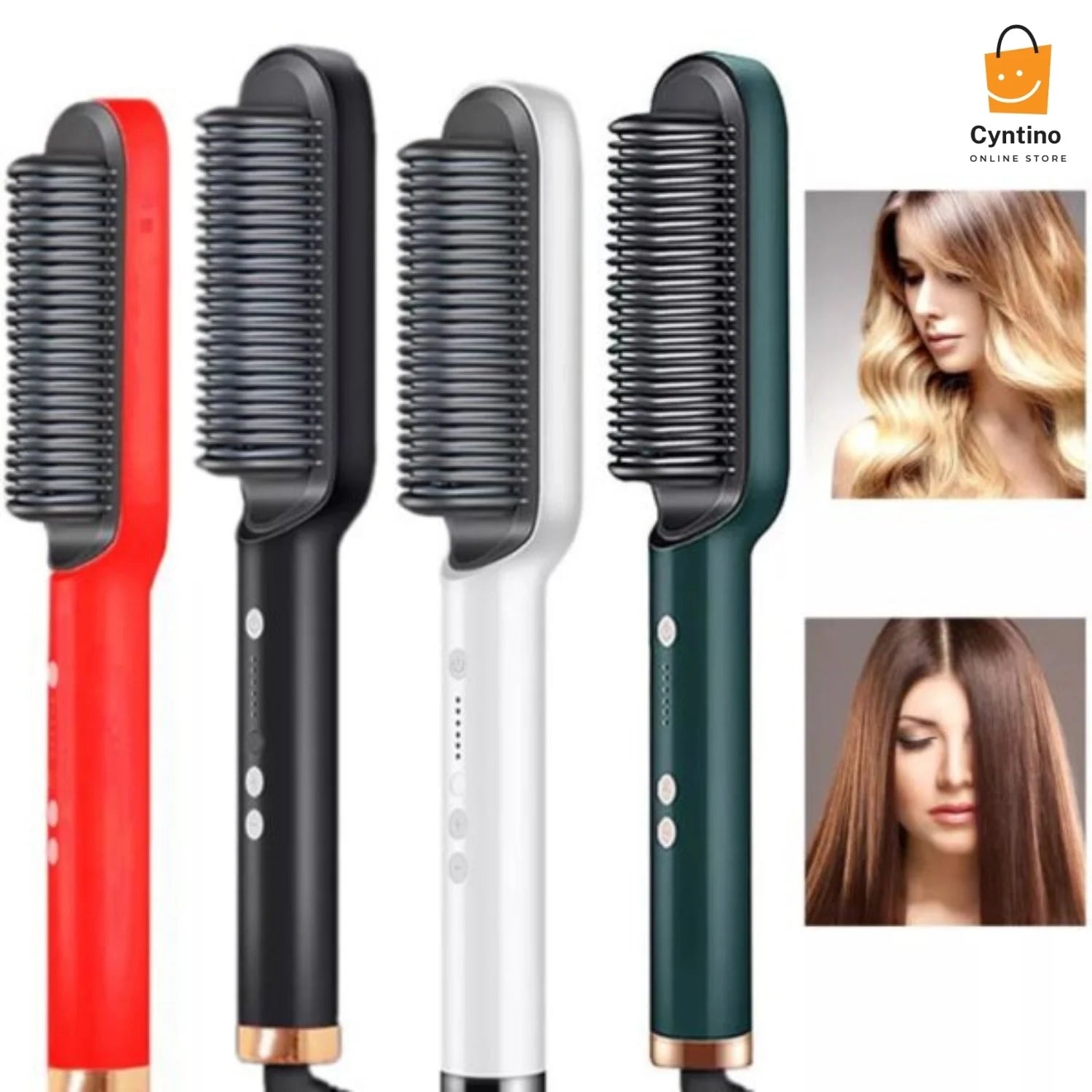 Professional Electric Hair Straightener Comb Brush Cyntinostore