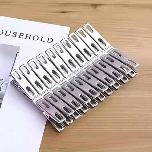 20Pcs Stainless Steel Clothes Pegs Cyntinostore
