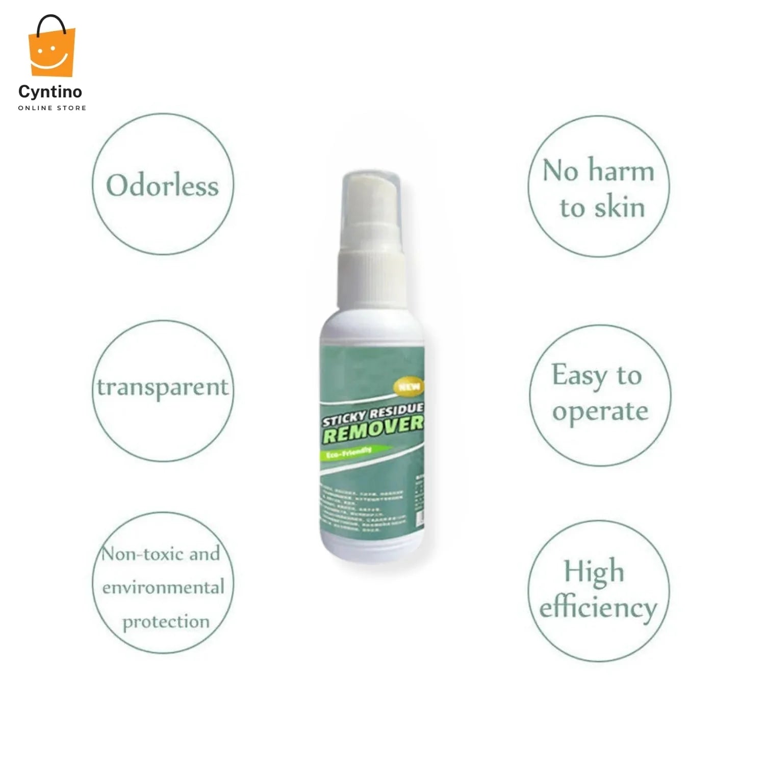 30ml Label & Adhesive Remover Spray Fast Acting Household Cleaner for Stickers, Glue, Tape Residue, Stains & Marks Multipurpose Spot Remover for Home, Car & Office Use Cyntinostore