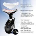 Digital Face and Neck Massager 3 Mode Vibration, LED & Heat Therapy Cyntinostore