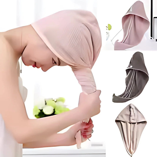 Microfiber Hair Towel Wrap Quick-Dry Turban Hat for Women’s Bath &amp; Spa Routine Cyntinostore
