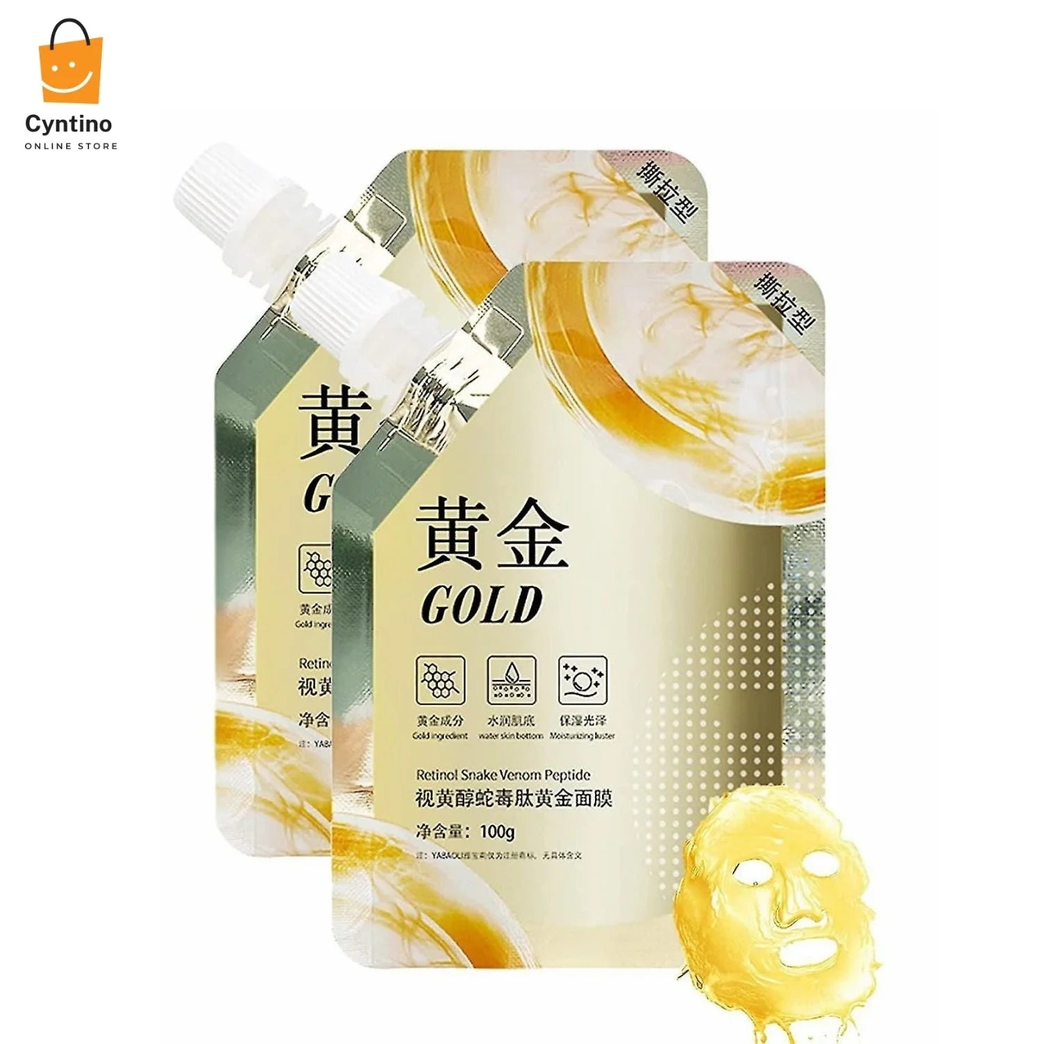 Premium Retinol &amp; Snake Venom Gold Sleeping Mask Cyntinostore