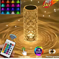 Crystal Table Lamp 16-Color Rose Projector Night Light Cyntinostore