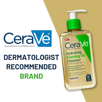 CeraVe Hydrating Foaming Oil Facial Cleanser