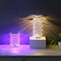 Crystal Table Lamp 16-Color Rose Projector Night Light Cyntinostore