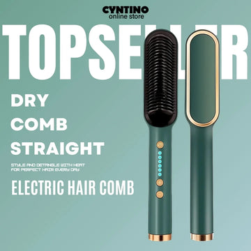 Professional Electric Hair Straightener Comb Brush