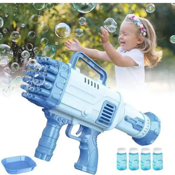 2-in-1 Bubble Gun for Kids – Automatic Bubble Blower &amp; Handheld Fan Cyntinostore