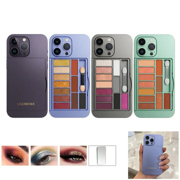 iPhone shape eyeshadow palette with 12 colors matte and shimmer makeup kit